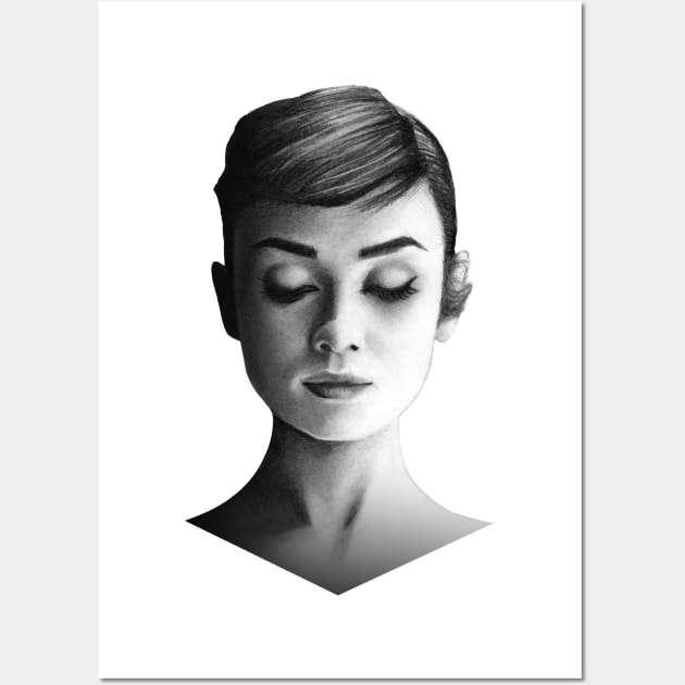 Audrey Hepburn Wall Art by korobovart